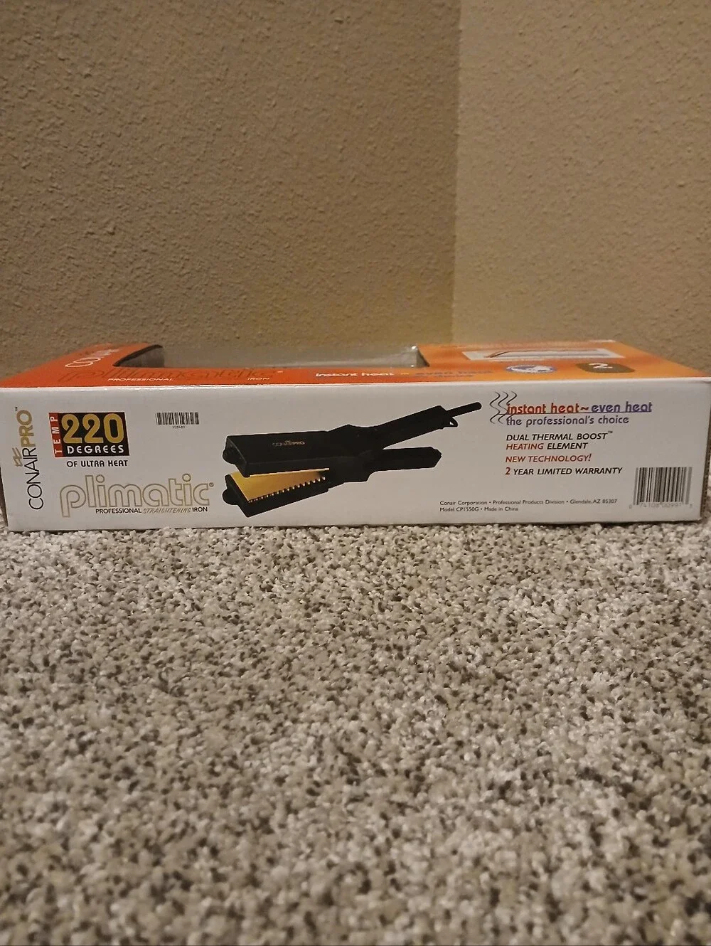🖤ConairPro Plimatic Professional Hair Iron - Black and Gold